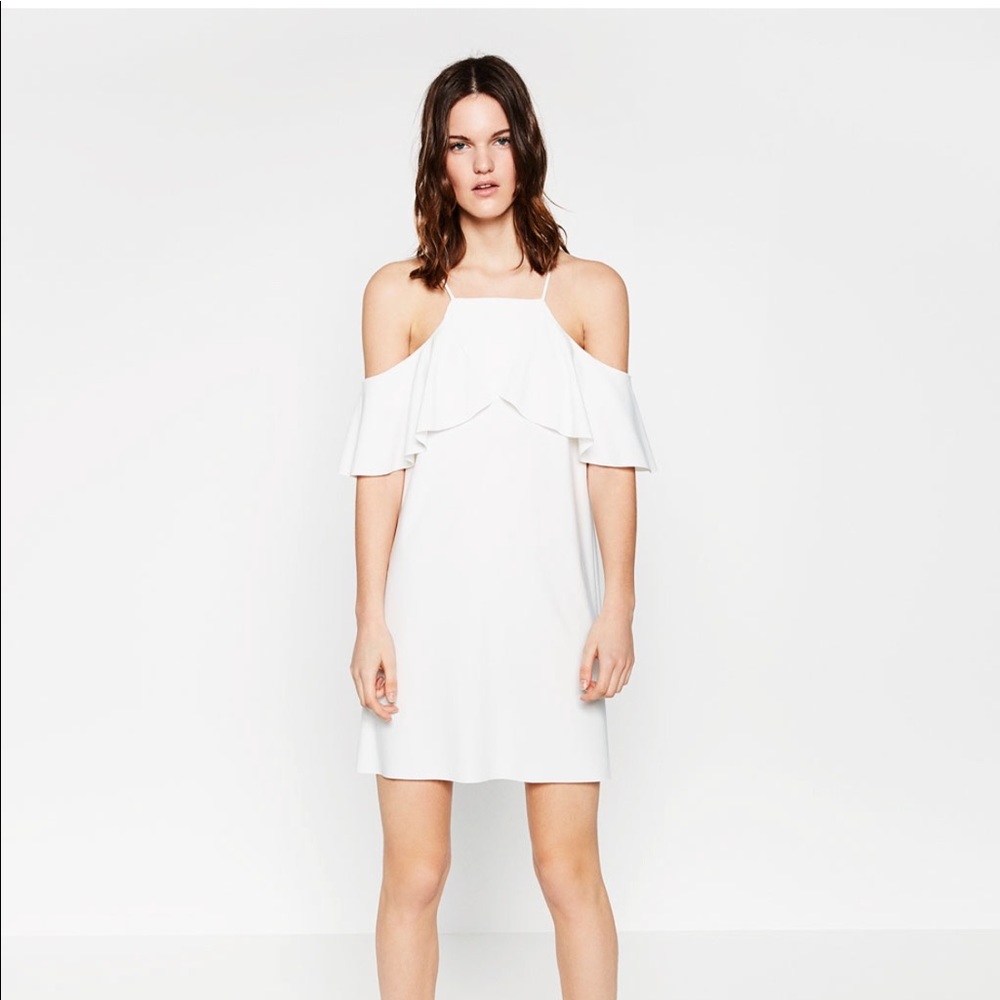 ZARA Cut out dress with frills